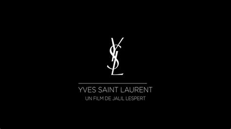 yves saint laurent logo red background